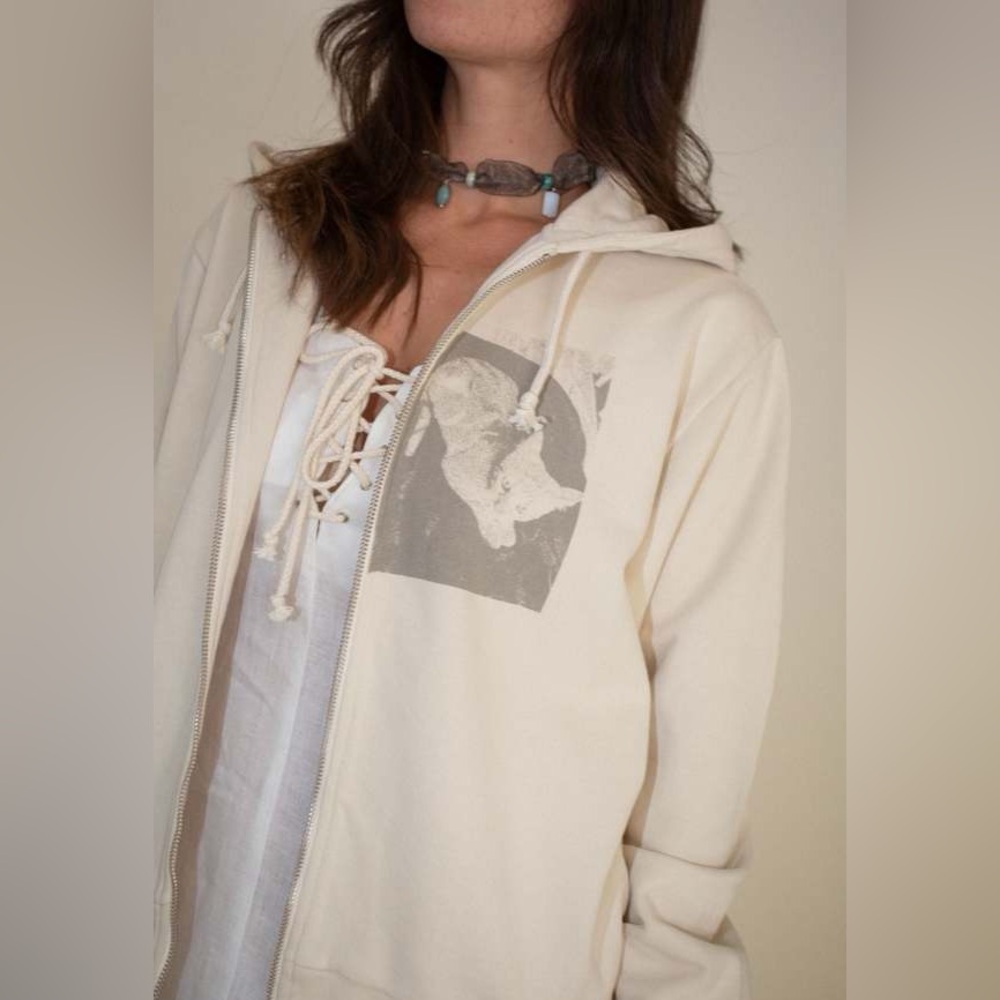 Paloma Wool Maxie Cat Zip-Up Hoodie - Women small
